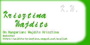 krisztina wajdits business card